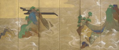 Waves at Matsushima by Tawaraya Sotatsu